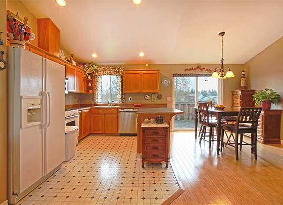 Heated laminate floor.