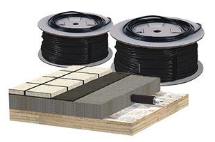 SlabHeat (In-Slab) radiant floor heating cable.